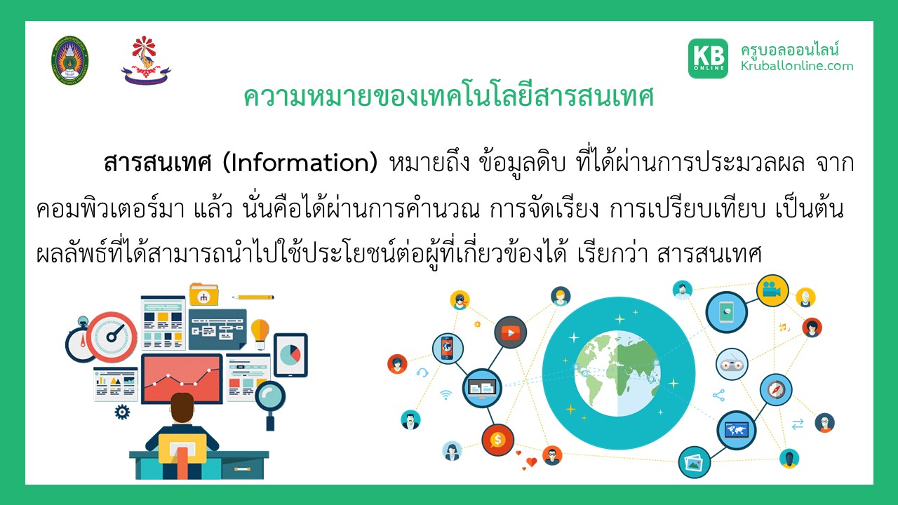 เทคโนโลยีเพื่อชีวิต → ความหมายของโครงงานเทคโนโลยีสารสนเทศ – ครูบอลออนไลน์